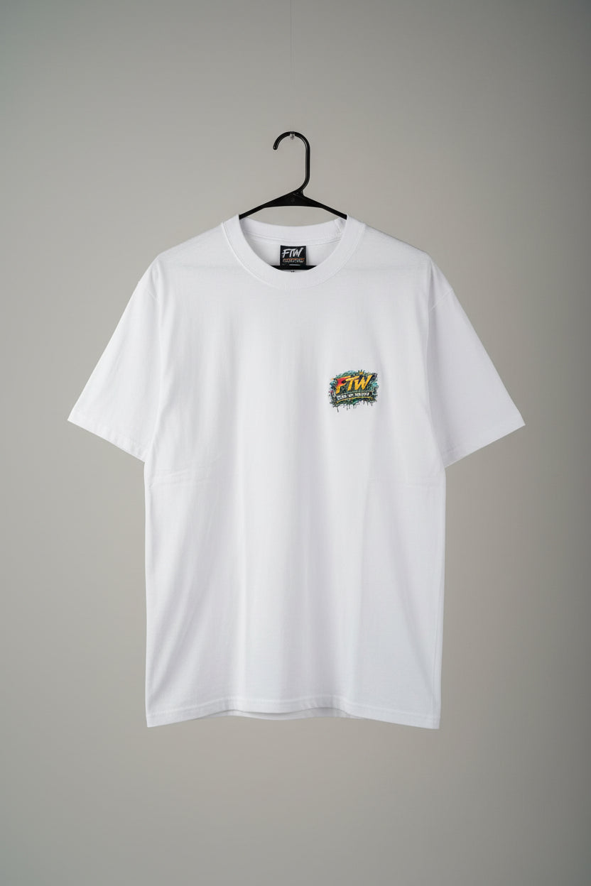 FTW Graffiti Logo Oversized Heavyweight Tee – White