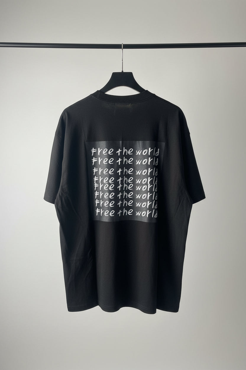 FTW “Free The World” Oversized Heavyweight Tee - Black