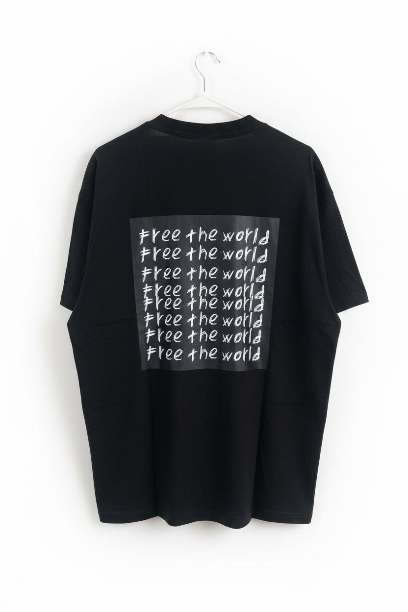 FTW “Free the World” Oversized Tee - Black